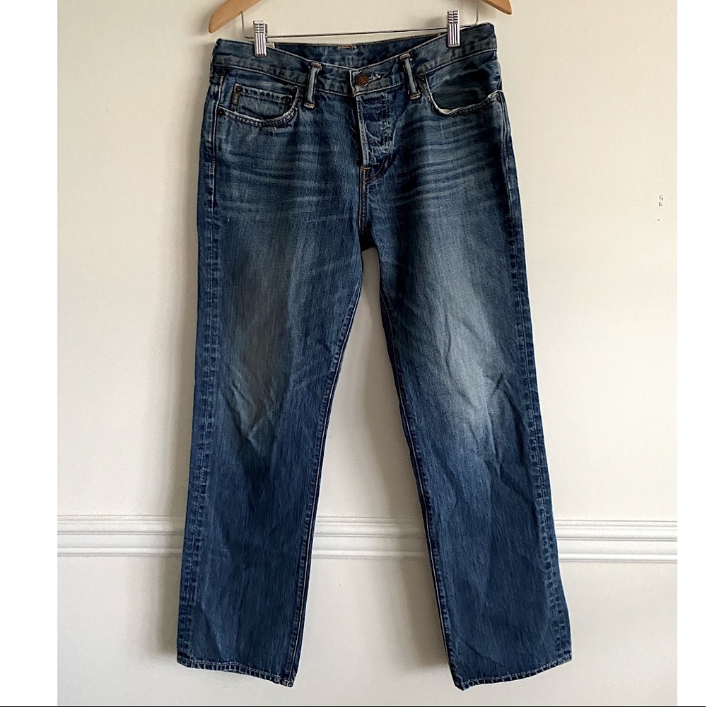 Abercrombie & Fitch The A&F Classic Straight Button Down Medium Wash Denim 32x32 - Picture 1 of 6